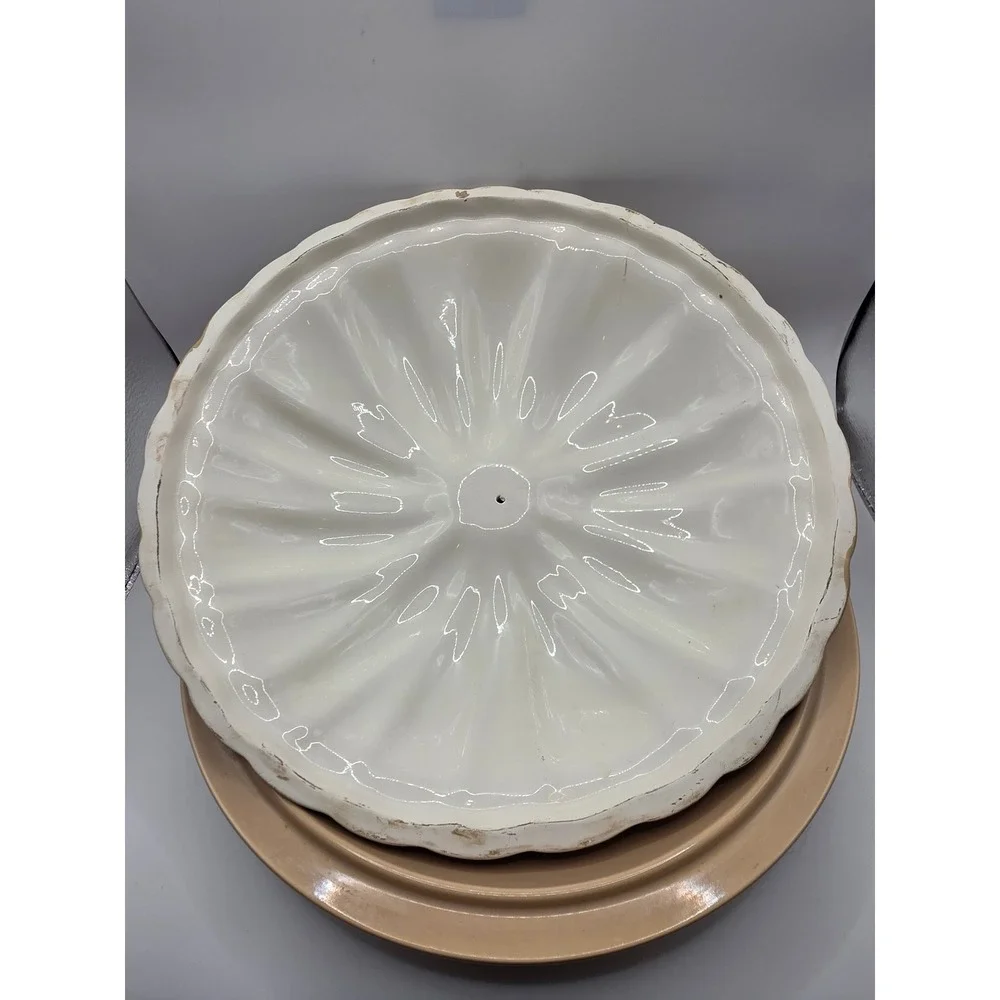 Vtg Martha Stewart Collection Ceramic Pumpkin Pie Dish with Lid Orange Fall